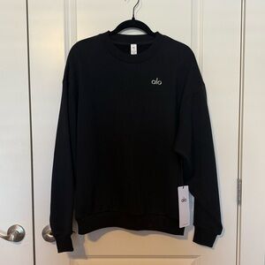 NWT! Alo Accolade Crew Neck Pullover Black, Size Small (4-6)!